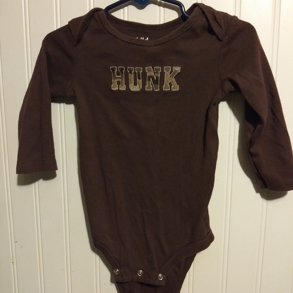 Brown "Hunk" onesie